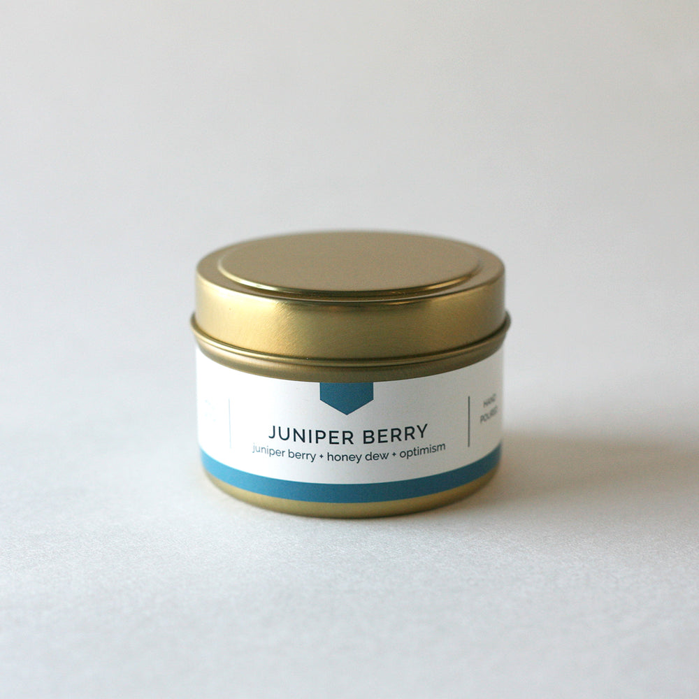 JUNIPER BERRY 4 oz Travel Tin Soy Candle - Vacant Wheel
